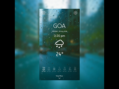 Weather App UI android app color dashboard interface ios temperature ui uiux weather