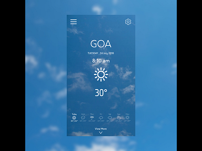 Weather App UI android app color dashboard interface ios temperature ui uiux weather