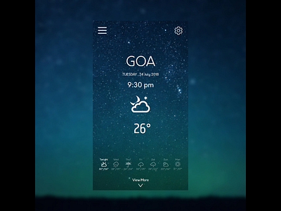 Weather App UI android app color dashboard interface ios temperature ui uiux weather