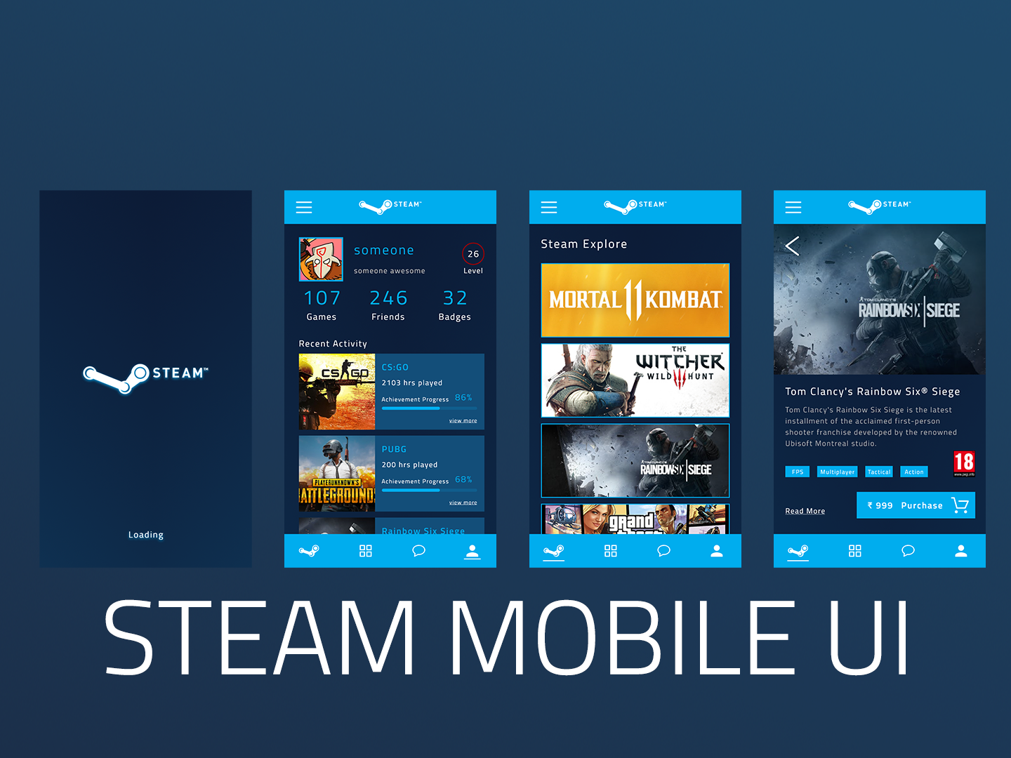 Steam App Concept By Siddhant On Dribbble   Dribbble 