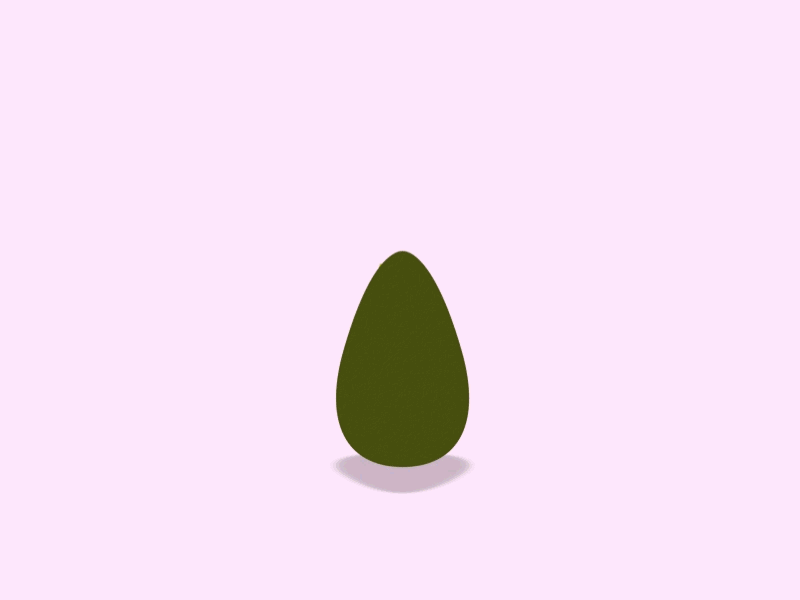Avocado animation avocado fruit green happy healthy illustration little pink pit simple stretch
