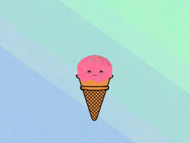 getting ready for summer cone halftone ice cream sprinkles strawberry summer