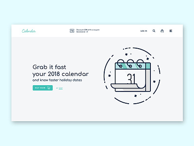 Calendar 2018 clean ui website