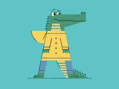 Animal Apparel Alphabet - A is for Alligator (in an Anorak).