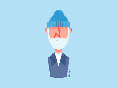 36 Days of Type - N alphabet bill murray character character design illustration lettering life aquatic n nautical nose type typography