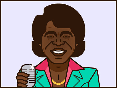 James Brown character character design flat flat graphics funk funky illustration james brown music portrait soul vector