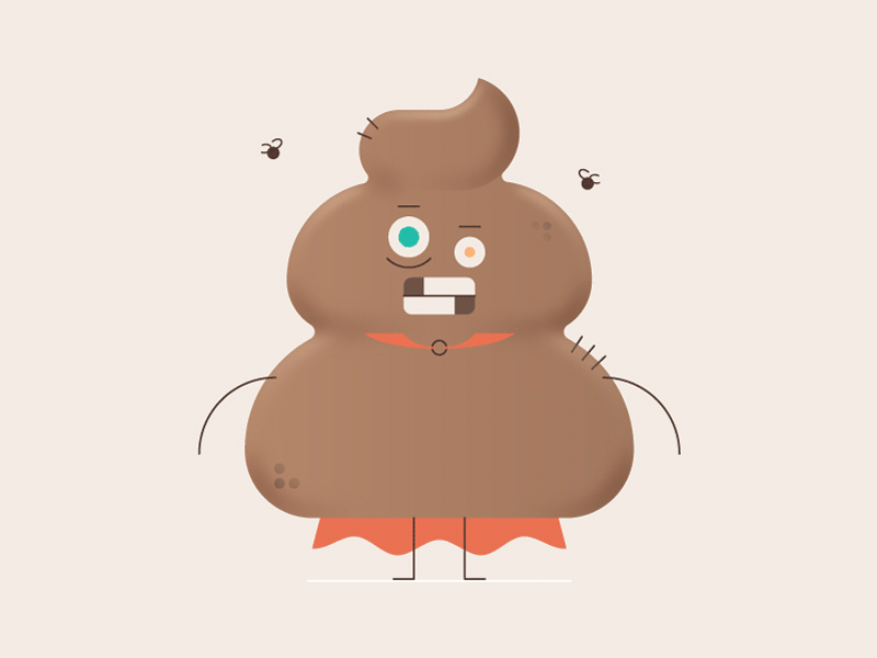 Crazy shit character character design crazy crazy shit flat flat graphics illustration lines poo poop shit vector