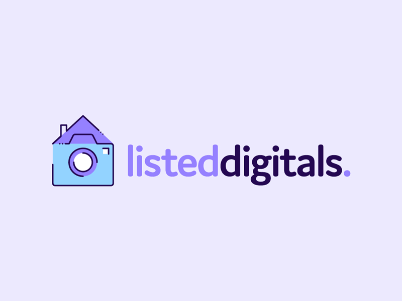 Listed Digitals Logo brand design brand identity branding camera home house icon identity logo logo brand logo design trade mark