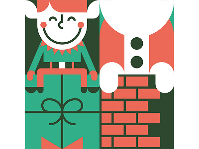 2017 Christmas Card Design - Part 6 of 9 character character design christmas christmas card festive illustration print print design riso riso print vector xmas