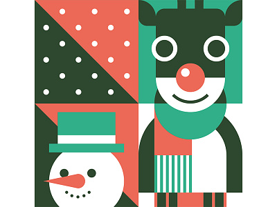 2017 Christmas Card Design - Part 5 of 9 character character design christmas christmas card festive illustration print print design riso riso print vector xmas