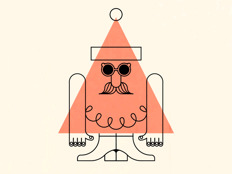 Have a Cool Yule 1960s animation character design christmas father christmas motion design retro santa santa claus shape triangle vintage