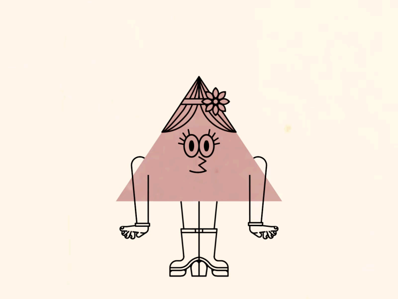 Triangle 1960s 1960s illustration animation character character design childrens illustration kids illustration motion design retro shape triangle vintage