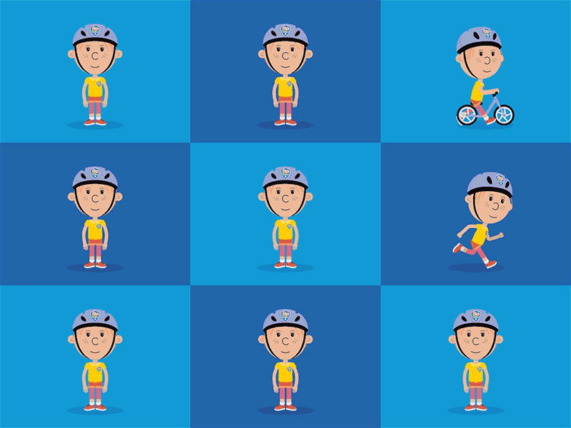 Bike Buddies - Winnie motion design kid girl cycling childrens illustration childrens animation child character design character bike balance bike animation