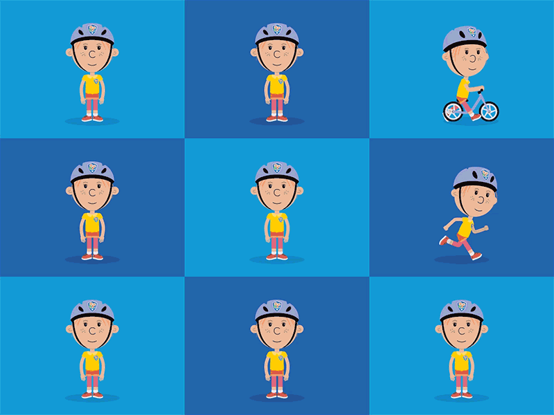 Bike Buddies - Winnie animation balance bike bike character character design child childrens animation childrens illustration cycling girl kid motion design