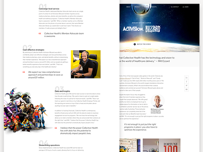 Case Study - Activision Blizzard case study corporate healthcare layout website