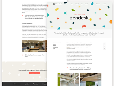 Case Study - Zendesk case study corporate editorial healthcare layout website