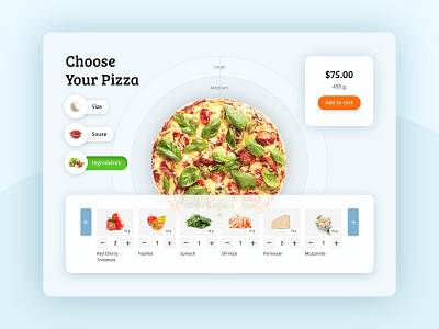 Pizza Constructor food delivery interface pizza pizza delivery ui ux