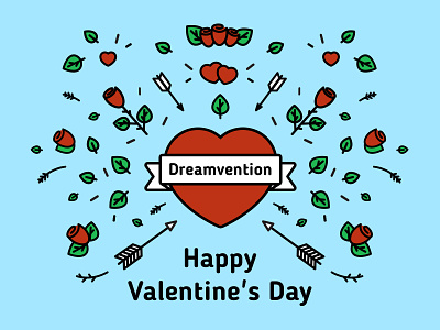 Happy Valentine's Day illustration valentines day valentinesday vectorart vectorillustration