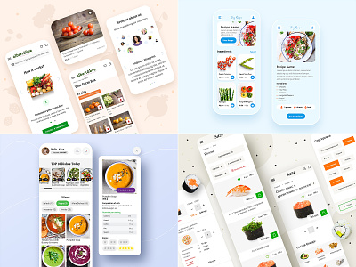 TOP 4 Food Shots delivery app delivery food app design app food app uiapp uifood uiux uxui