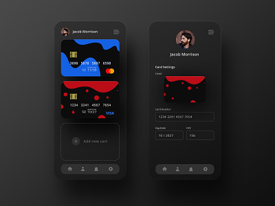 Wallet App app app design dark app design dark mode dark theme product design ui design uicomposition uidesign ux