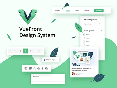 VueFront Design System ecommerse icons illustration opencart prestashop ui ux vuejs wordpress