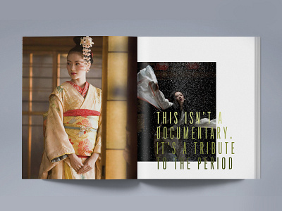 Memoirs of a Geisha Costume Spread catalog design layout magazine print typography