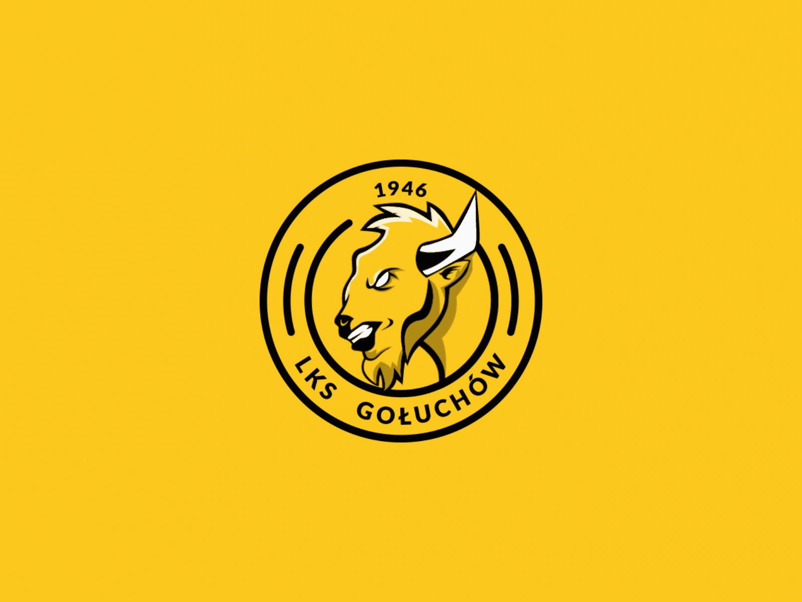 LKS Gołuchów - logo animation badge bison branding design football logo vector