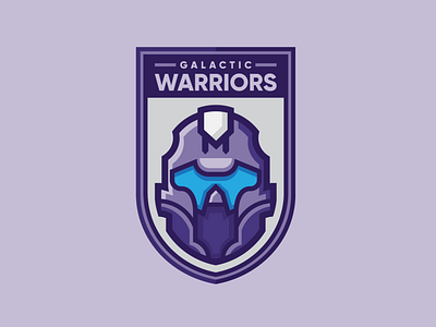 Galactic Warriors logo branding club design galactic identity logo shields sport warriors