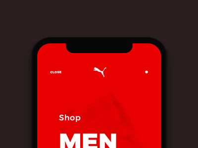 The Shoppingbag app e commerce gestures interaction concepts interface concept puma sports wear ui