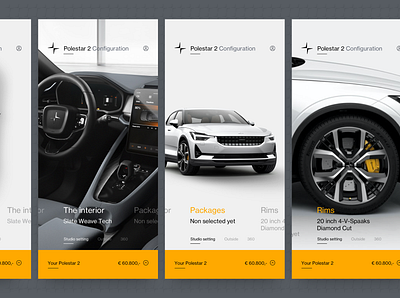 Polestar Flow app automotive branding car clean design e commerce full screen imagery gestures identity interaction concepts interface interface concept minimalism platform polestar ui ux volvo white