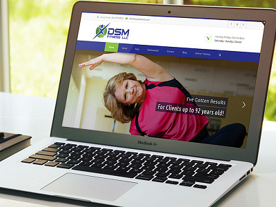 DSM Fitness website design web