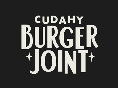 Cudahy Burger Joint Logo art deco branding burger burger joint cudahy logo restaurant wisconsin