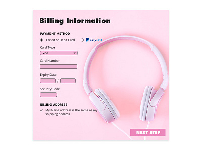 Dailyui 002 checkout dailyui headphones pink