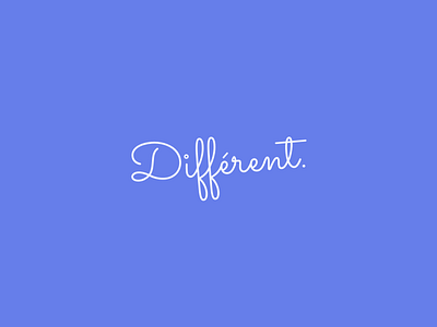 Différent. logo branding logo