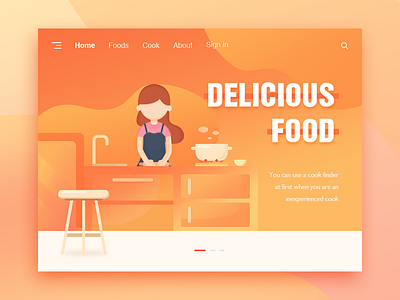 Delicious food ui、illustrations