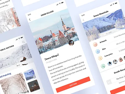 PUBLIC AUCTION PLATFORM app concept ui