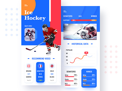 Sport Channel app concept ui