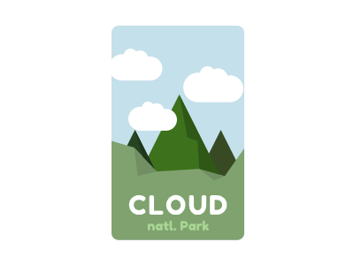 National park logo concept cloud concept logo mountain nationalpark