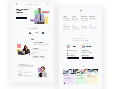 Business Landing Page Redesign Template landingpage responsivedesign ui ui design ux webdesign