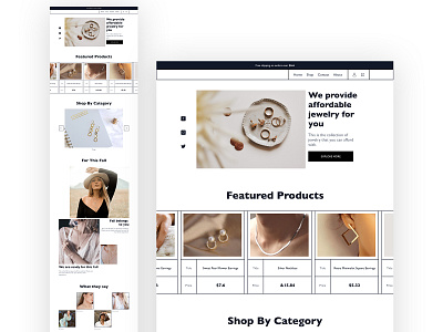 e-commerce website landing page design
