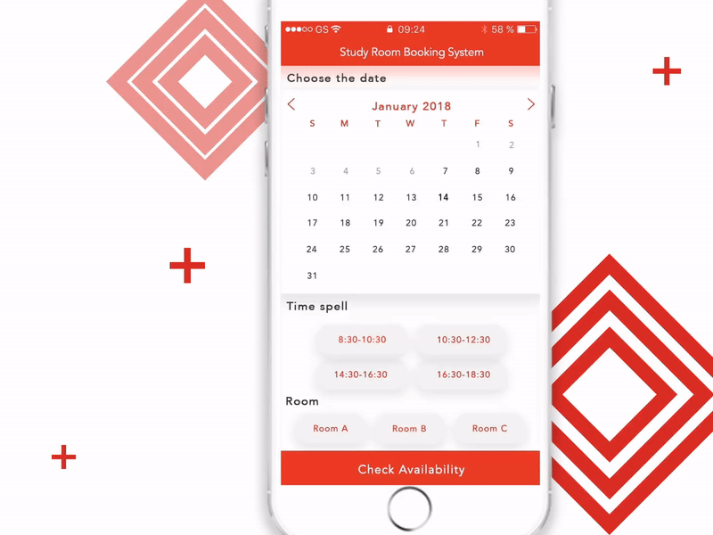 mobile schedule screen(dailyui71) booking dailyui prototype schedule ui ux