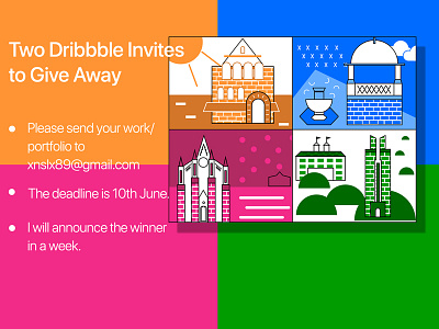 Dribbble Invites To Give Away dribbble invites illustration traveling ui ux