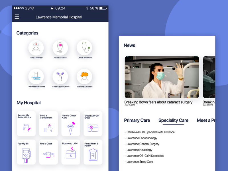 Hospital App Redesign Practice by Xian on Dribbble