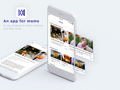 An app for moms app events social ui ux