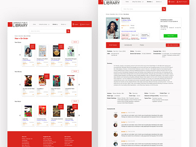 local library website new items catalog page design ui ux website