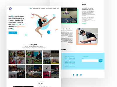 Local Gymnastic Center Landing Page Redesign Practice landing page ui uiux ux webdesign