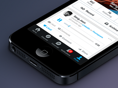 Voice App app gui icons interface ios iphone mobile sns social ui ux voice
