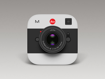 Leica M Series camera flat flat icon icon illustration ios7 leica leica m lens m m9 summilux