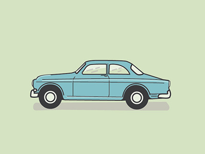 Vintage Blue car icon illustration vector vintage