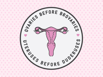 Galentine's Day Badge badge feminism feminist icon illustration ladyparts ovaries vagina valentines day